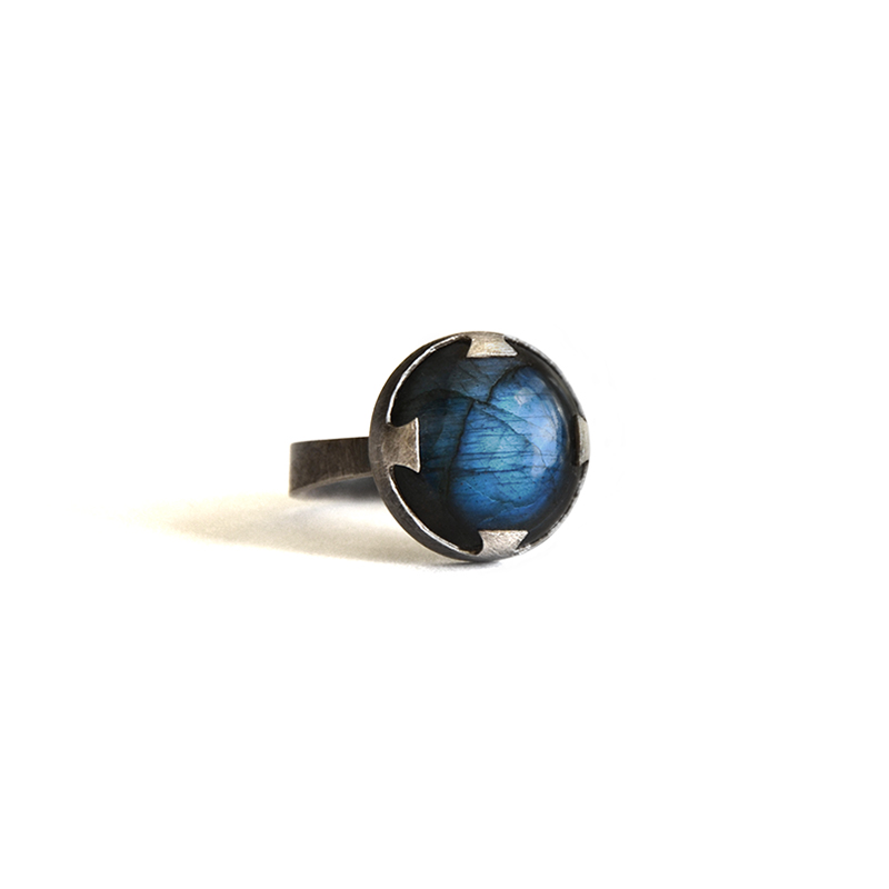 Transformer Ring, labradorite, sterling silver, 2014