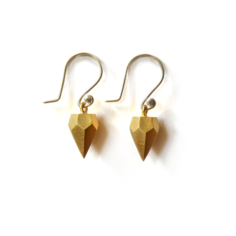 Cosmic Earrings, sterling silver, 24ct gold plate, 2015