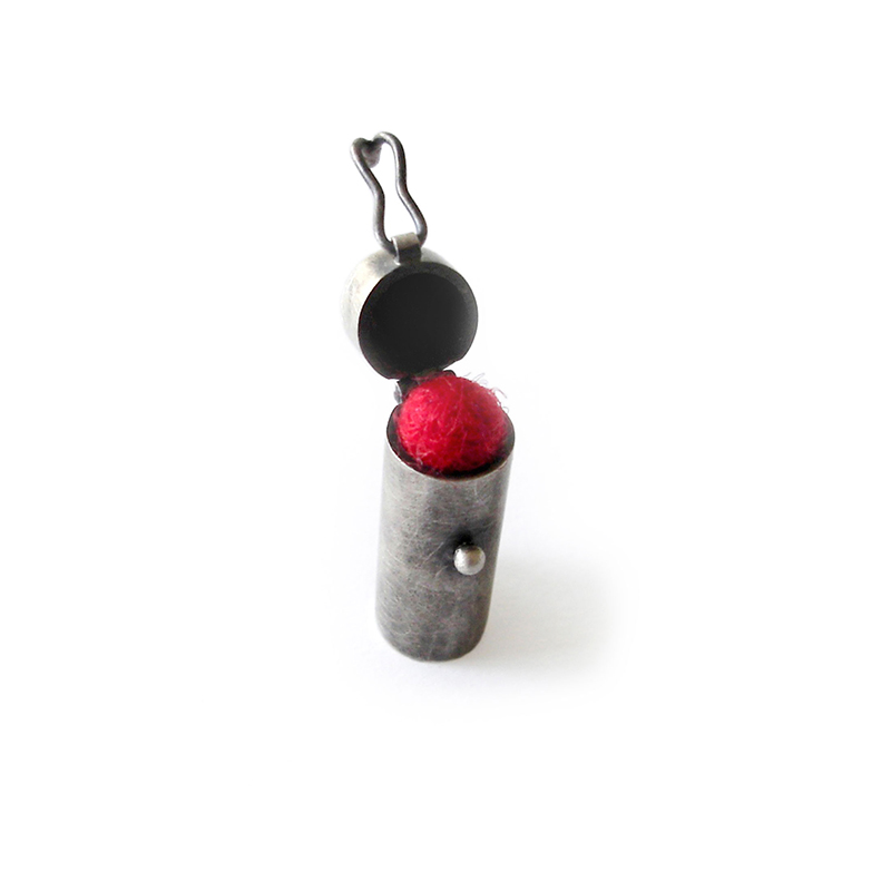 Soft on the Inside, Brooch, sterling silver, felt, 2006