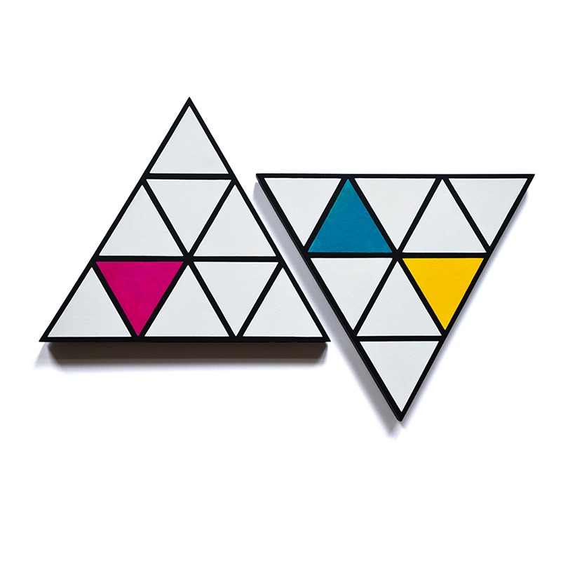 Balance, Diptych, 350mm x 350mm, Acrylic on board, 2014