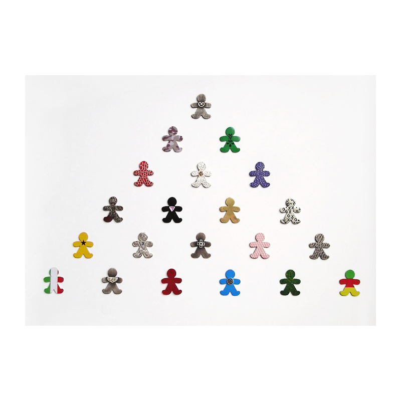 United We Stand. Framed collection. Sterling silver, fine silver, 24ct gold, 18ct gold, 0.05ct diamond, flock, enamel paint, lacquer, wood, vinyl graphics, resin. 2007