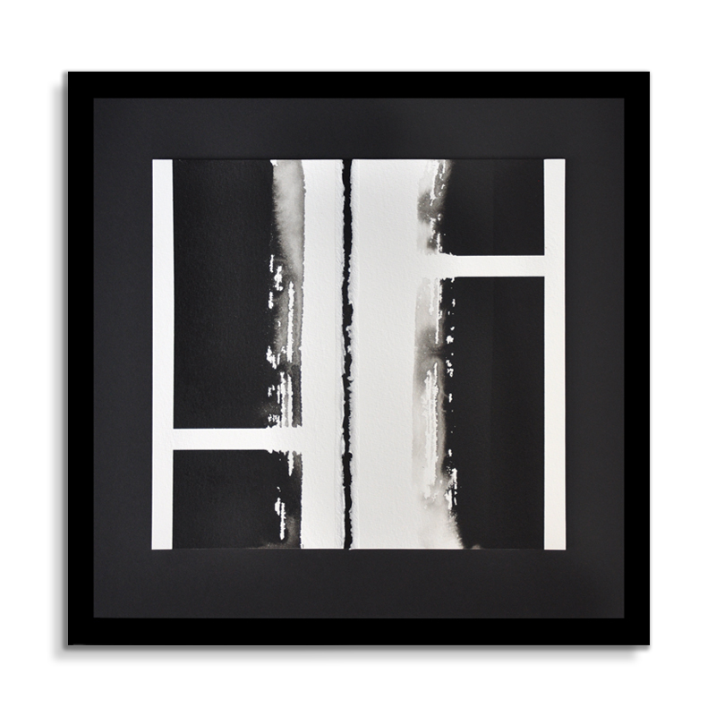 Endings Create Beginnings, Ink on paper, 500 x 500mm (frame size h x w), 2012