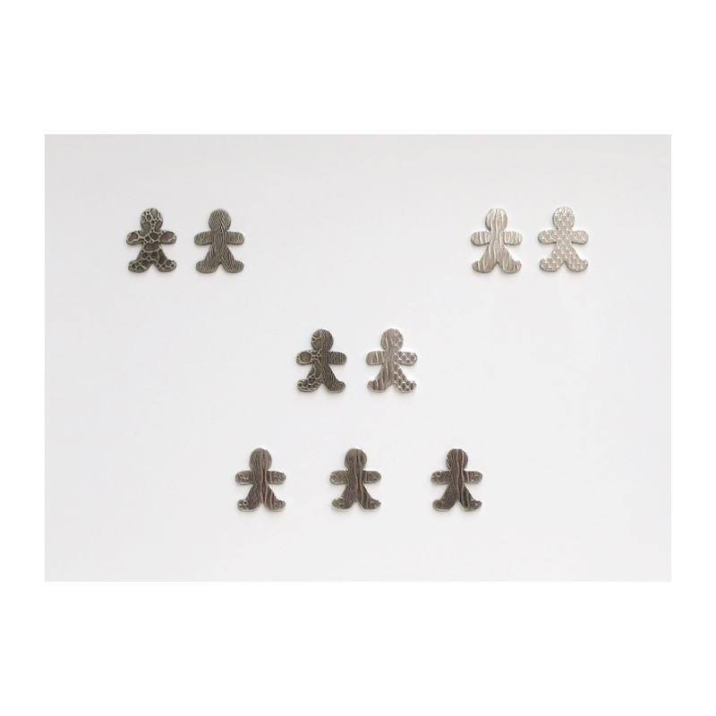 DNA, Framed collection, Oxidised Sterling silver, fine silver, lacquer. 2007