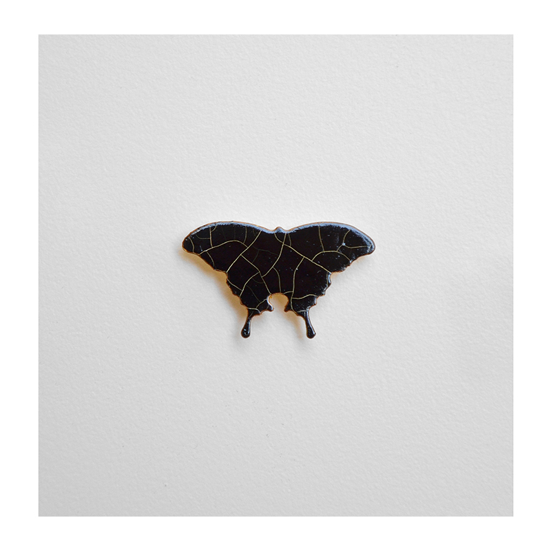 Turning Worlds (Detail), brass, silver, 24ct gold leaf, bitumen (one off), 2016