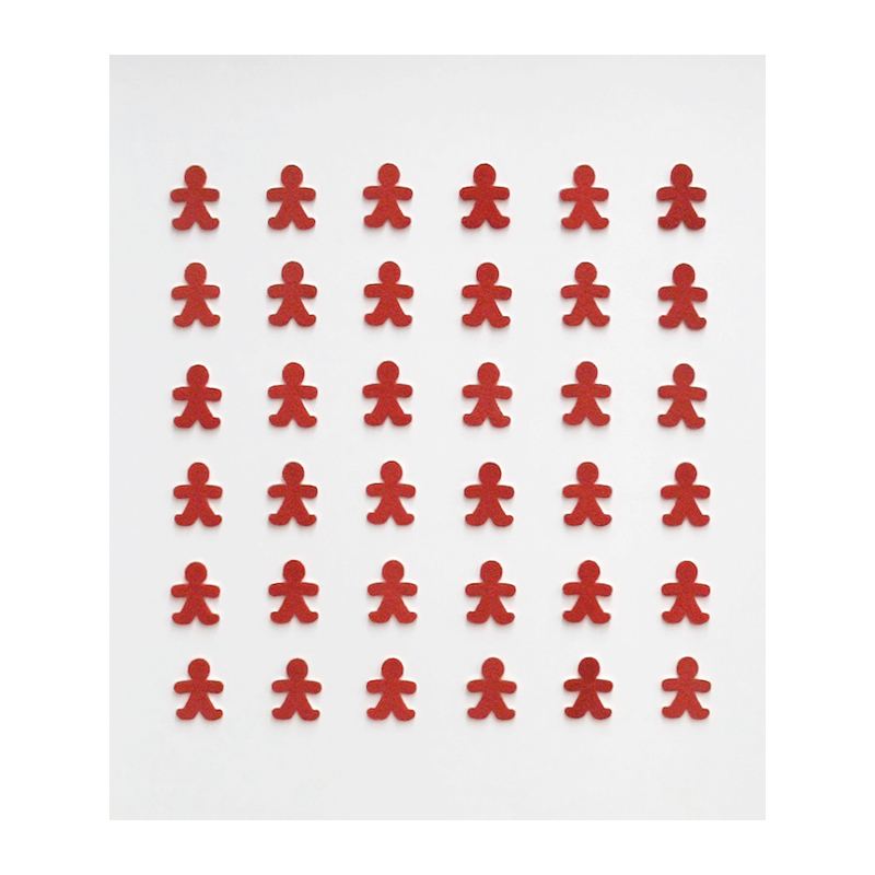 On the Inside . Framed collection. Sterling silver, red flock. 2007