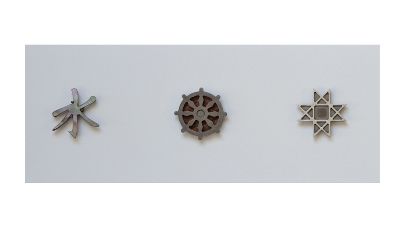 The One, The All (Detail IV), Brass, silver, 24c gold plate, 23ct moon gold leaf, 24ct gold leaf, 22ct champagne gold, palladium leaf, ebony, box wood, cedar, lignum vitae, mother of pearl, ivory (recycled piano key), One off, 2016