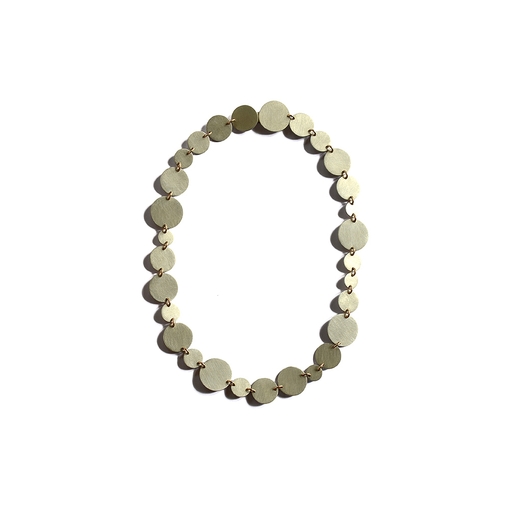 Moon Necklace, sterling silver, 9ct gold. 2018