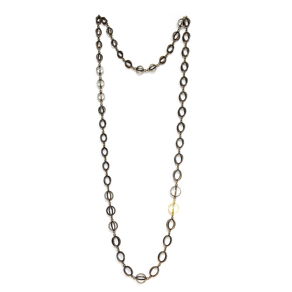 Somewhere In-between Necklace, sterling silver, 14ct gold. 2018