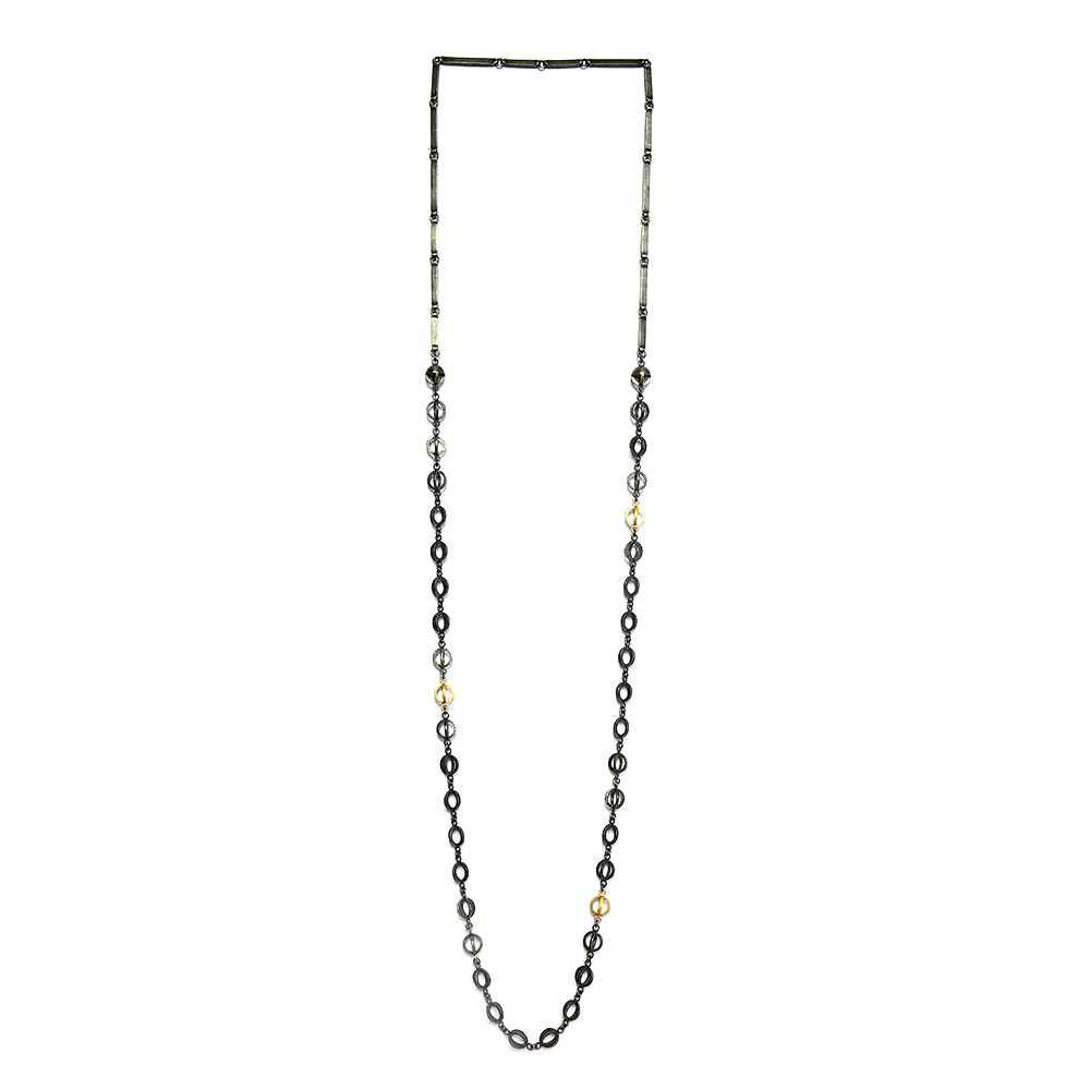 Source Of Light Necklace, sterling silver, 18ct gold. 2018