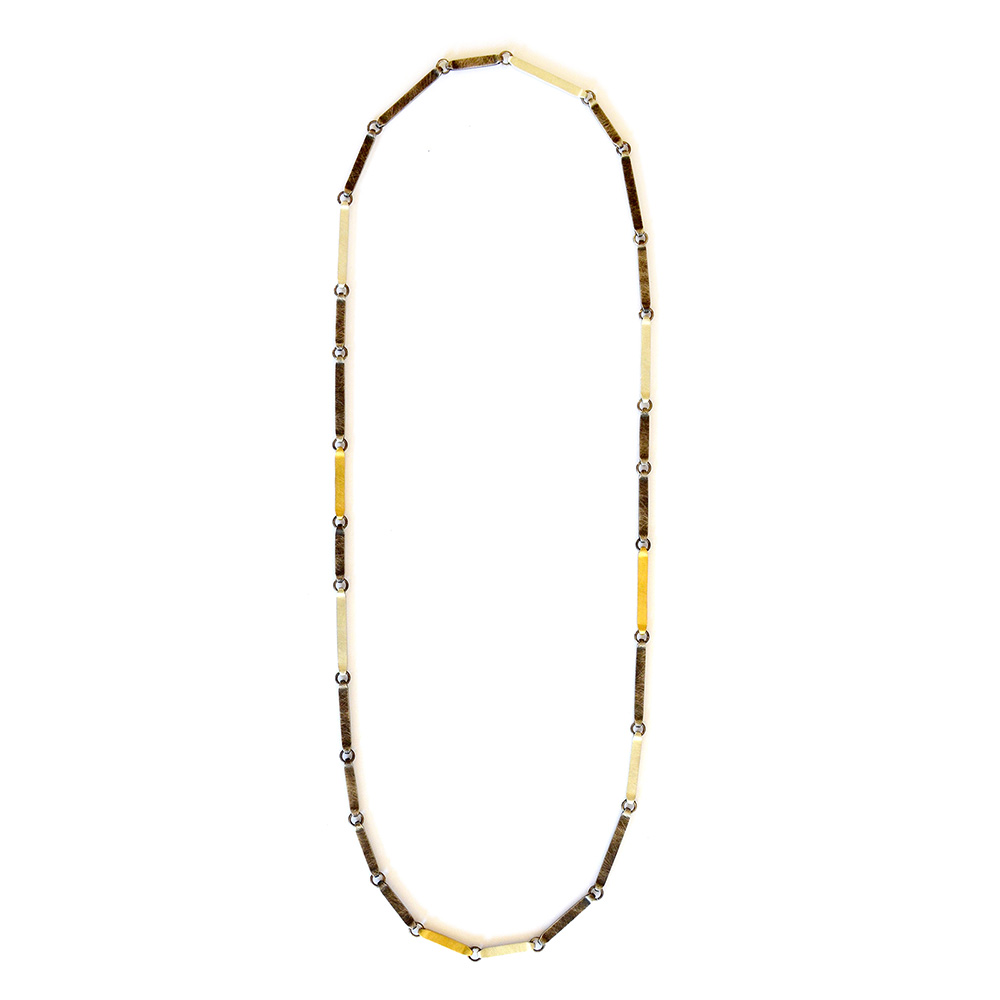 Balance Necklace, Sterling Silver, 18ct gold. 2018