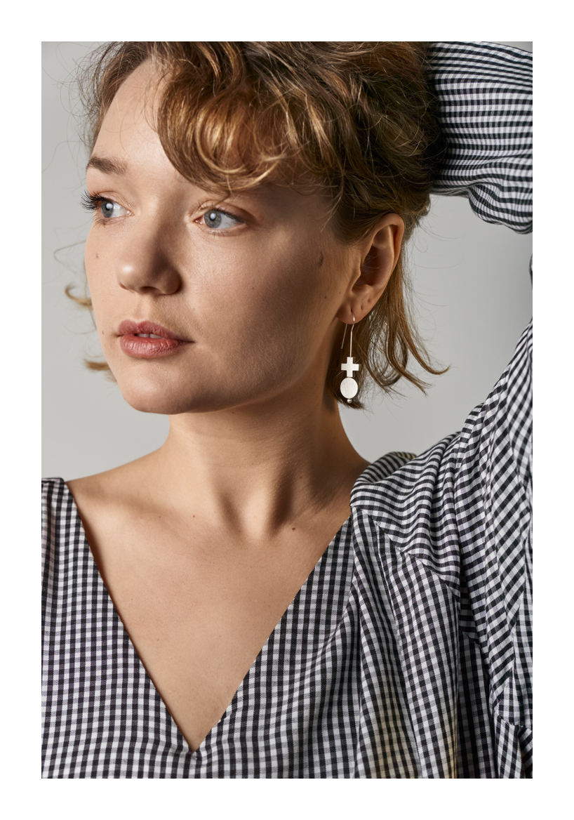 Turning Point Earrings, sterling silver, 2020, Kate Alterio