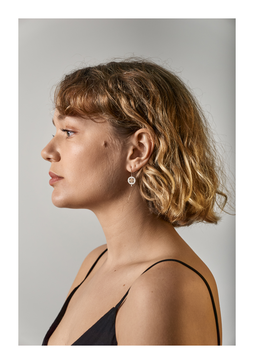 Within You Earrings, sterling silver, 9ct gold, 2020, Kate Alterio