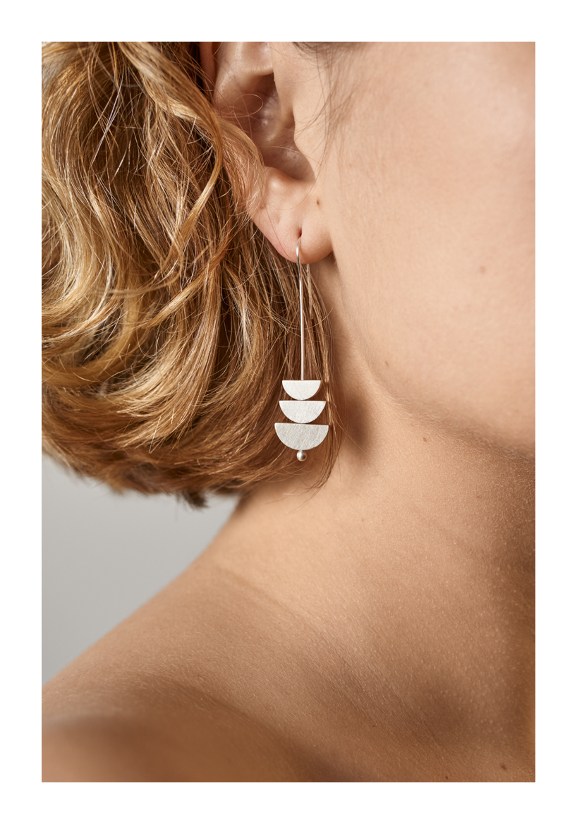 Changing Tides Earrings, sterling silver, 2020, Kate Alterio