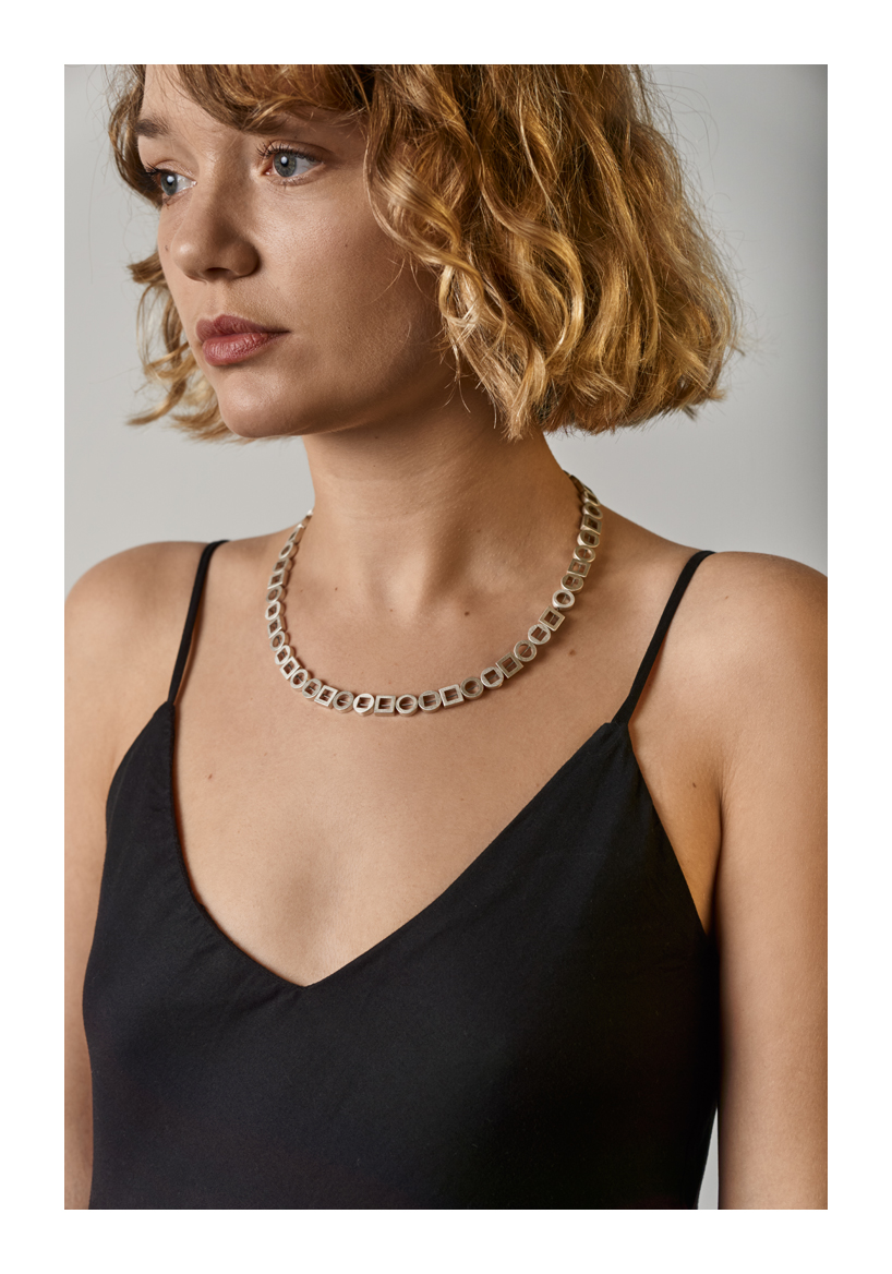 Worlds Within Worlds Necklace, sterling silver, 2020, Kate Alterio