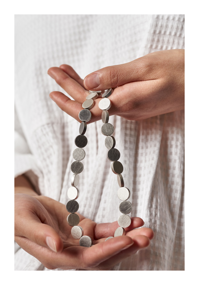 Dance Of Duality Necklace, sterling silver, 2018, Kate Alterio