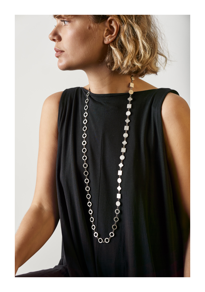 Reverence Necklace (variation 1), sterling silver, 2020, Kate Alterio