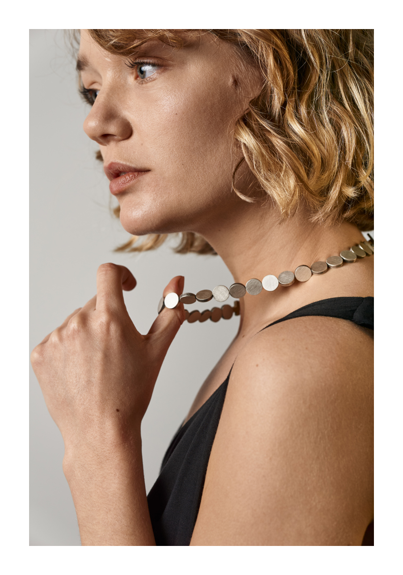 Axis Mundi Necklace, sterling silver, 2020, Kate Alterio