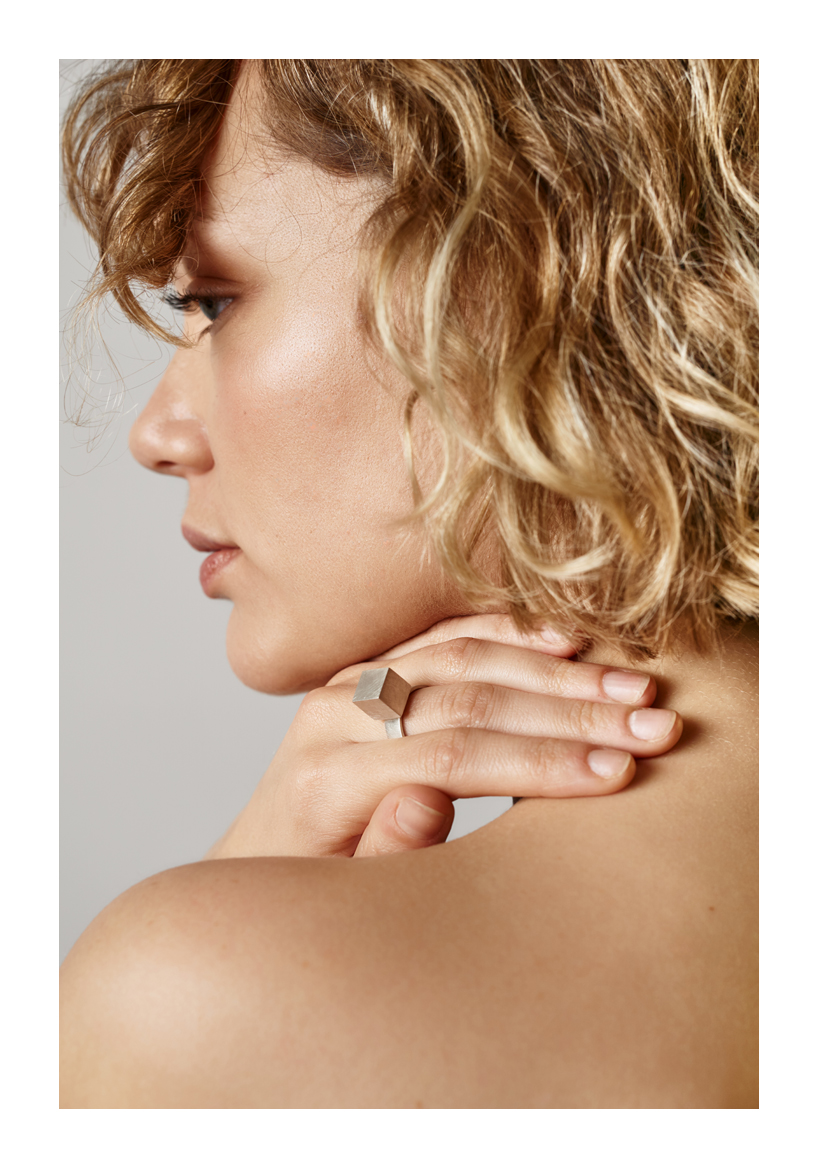 Four Corners Ring, sterling silver, 2020, Kate Alterio