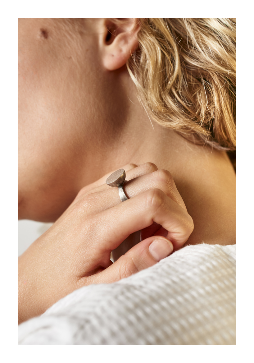 Moon Ring, sterling silver, 2018, Kate Alterio