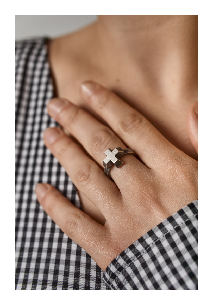 Sacred Ring, sterling silver, 2020, Kate Alterio