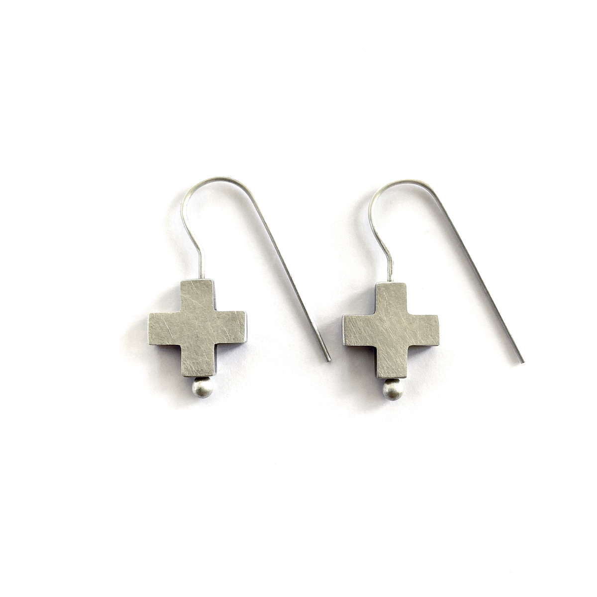 Axis Mundi Earrings, sterling silver, 2020, Kate Alterio