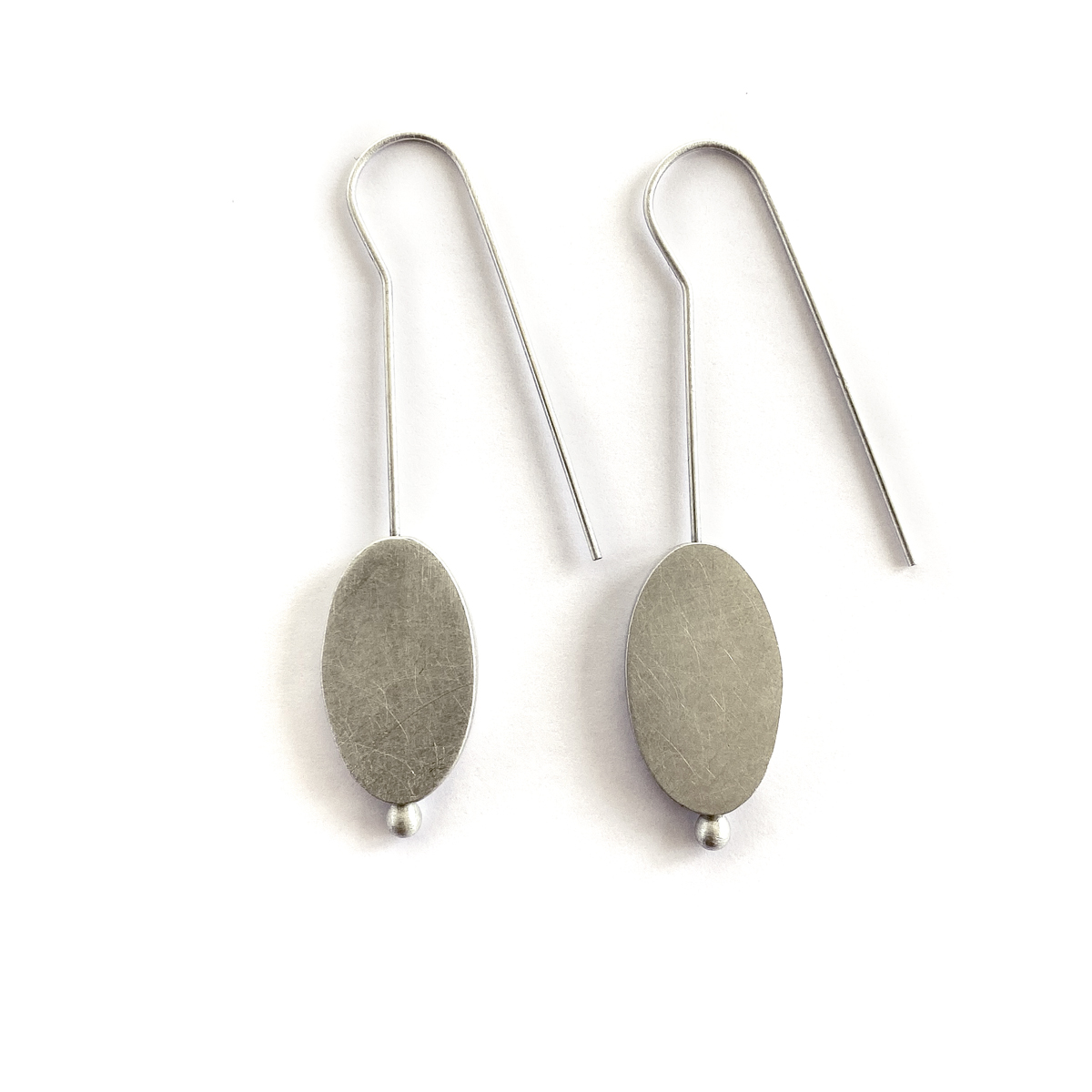 Stepping Stone Earrings, sterling silver, 2020, Kate Alterio