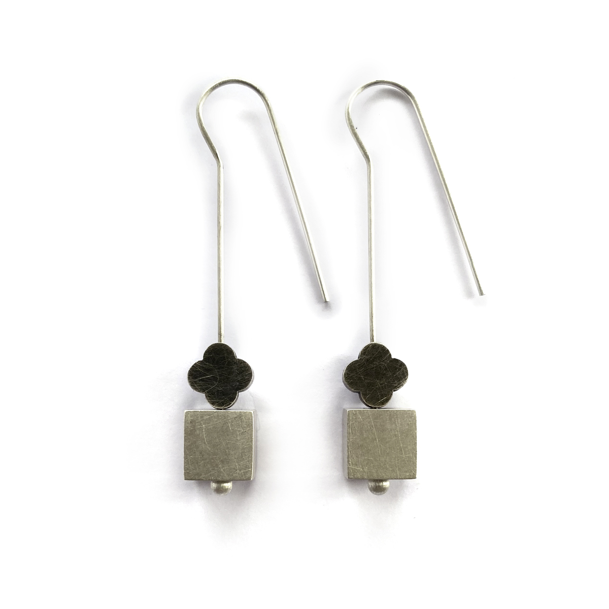 Flux Earrings, sterling silver, 2020, Kate Alterio